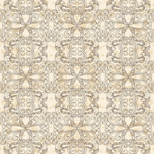 Motif floral sans couture sur papier antique — Image vectorielle