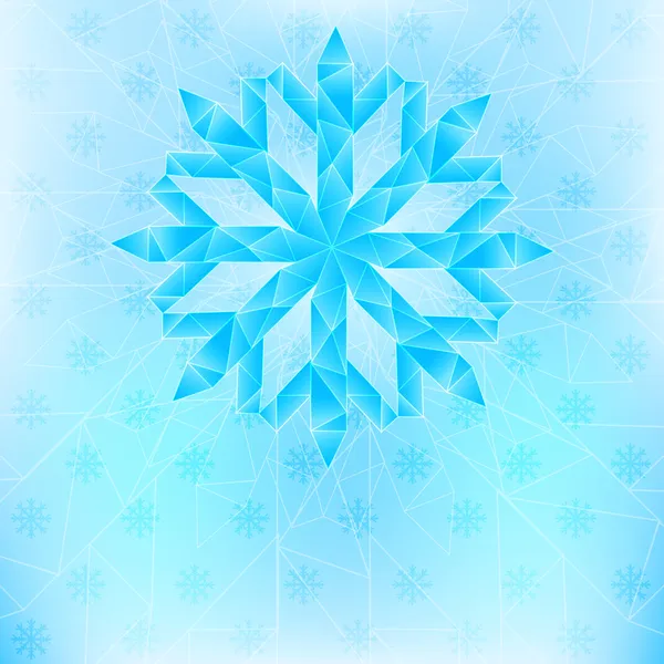 Christmas card with snowflake — Stock Vector