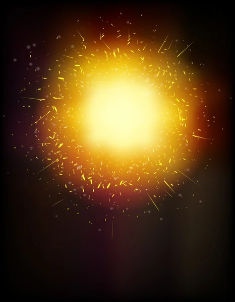 Un flash de lumière avec des étincelles — Image vectorielle