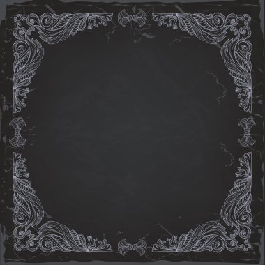 Vintage çerçeve çiçek tasarım ile.