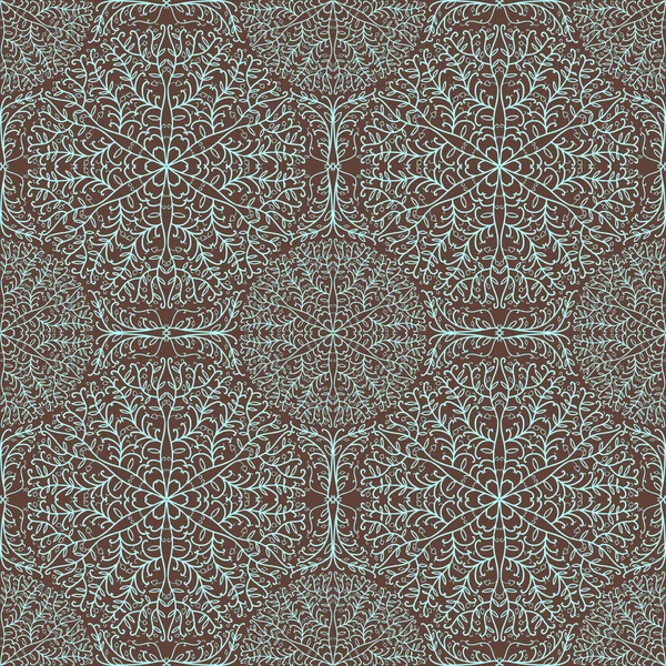 Patrón sin costuras con círculos calados sobre un fondo marrón — Archivo Imágenes Vectoriales