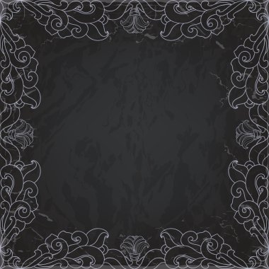 Vintage çerçeve çiçek tasarım ile.