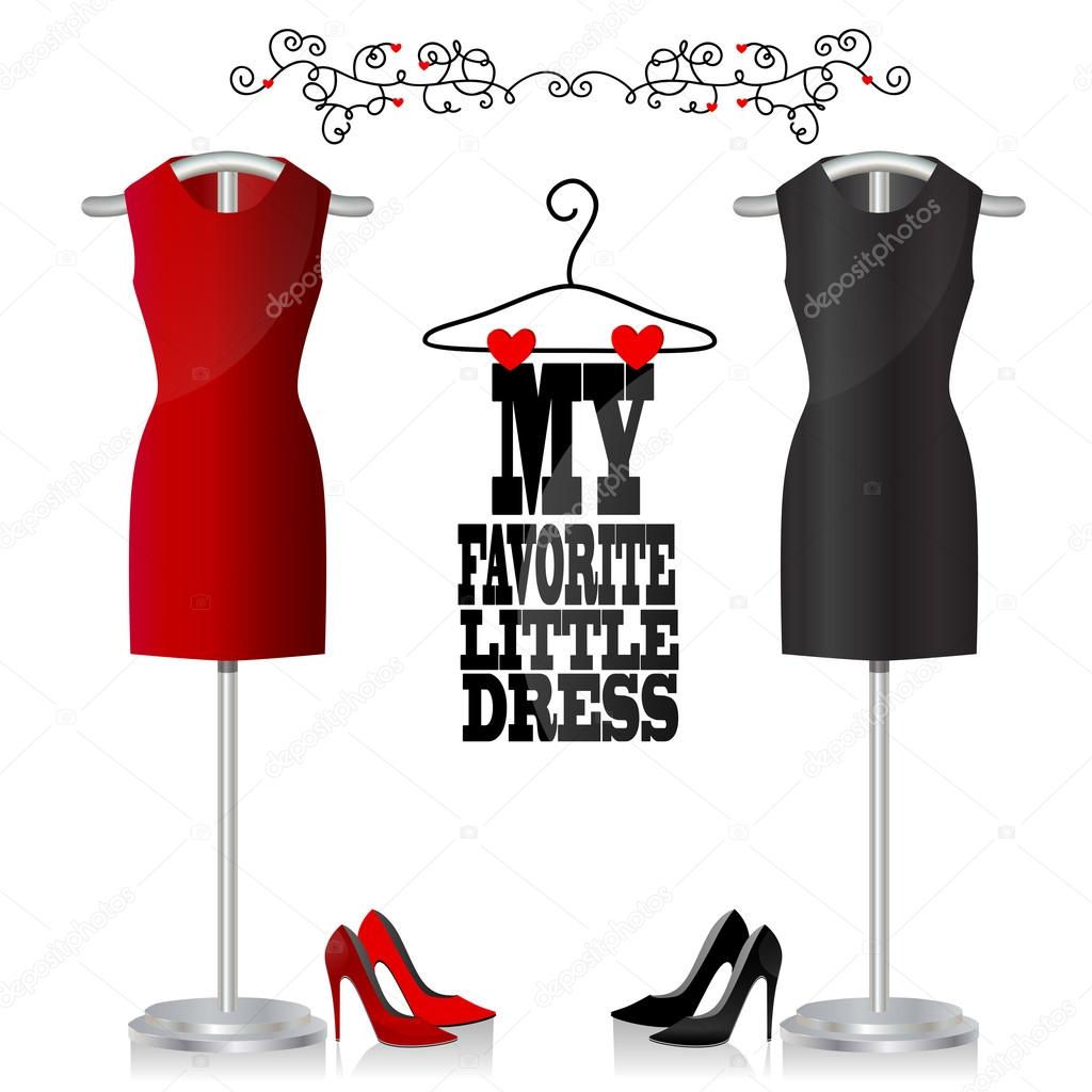 Black and red dress and shoes