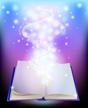 ışık ışınları ile sihirli kitap
