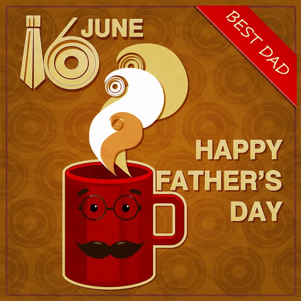 Original greeting card for Father's Day — Stock Vector