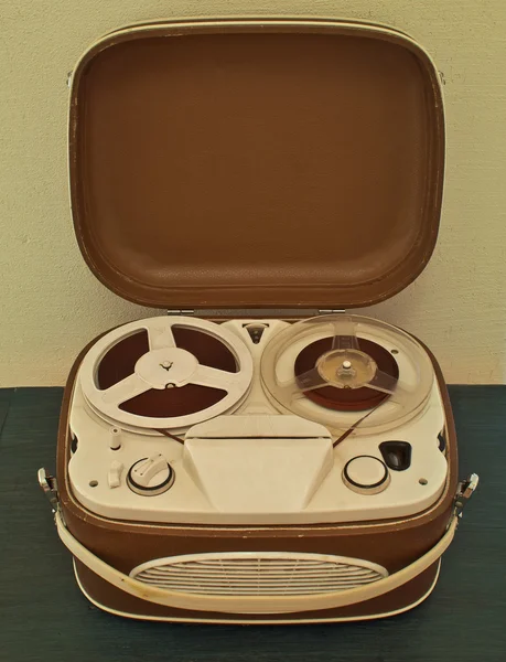 Vintage analog recorder reel to reel — стоковое фото