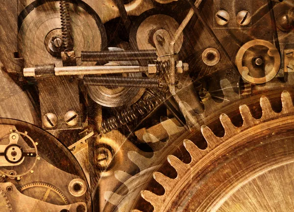Abstrakt stiliserade collage av en mekanisk anordning — Stockfoto