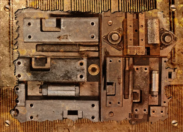 Abstraktní koláž mechanického zařízení — Stock fotografie