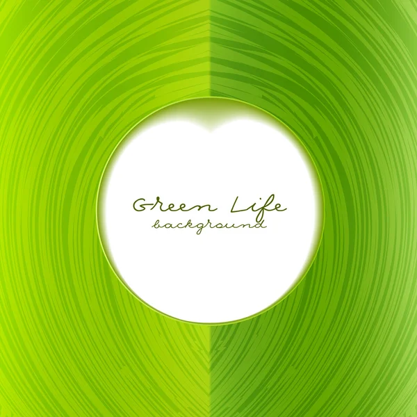 Abstract green frame with place for your text. Green life — Stock Vector