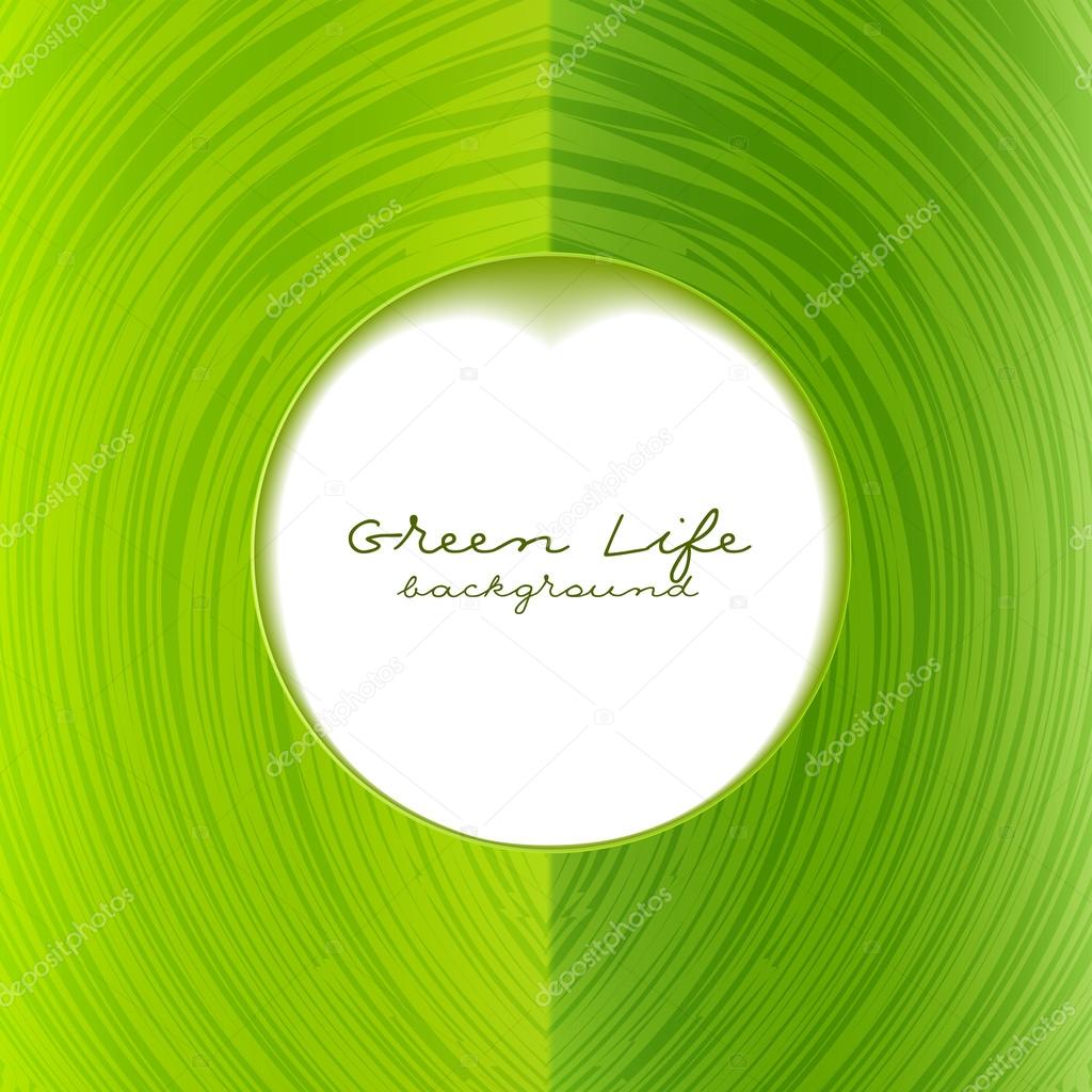 Abstract green frame with place for your text. Green life