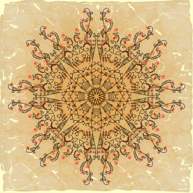 Vintage afiş etnik desen