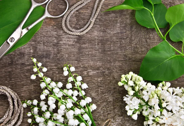 Bahar Çiçek demetleri imalat — Stok fotoğraf