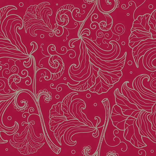 Patrón floral sin costura abstracto con lirios estilizados — Vector de stock