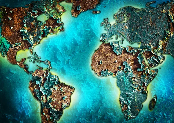 Fragment of a map of the world — Stock Photo, Image