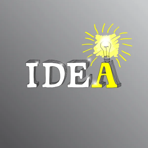 Inscription de la main du mot "idées" — Image vectorielle