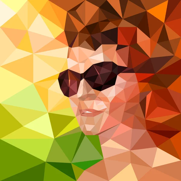 Portrét ženy v slunečních brýlích — Stockový vektor