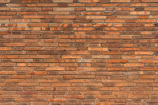 Oude Abstracte Bakstenen Muur Grote Oranje Bakstenen Muur Achtergrond Textuur — Stockfoto