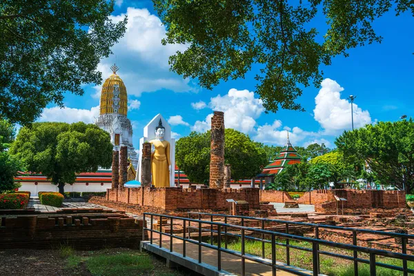 Alte Buddha Statue Wat Phra Rattana Mahathat Auch Umgangssprachlich Als — Stockfoto