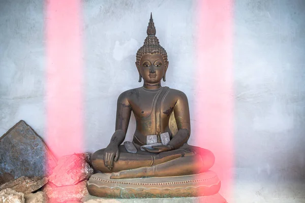 Figuras Buda Antigua Exhibición Wat Phra Rattana Mahathat También Coloquialmente —  Fotos de Stock