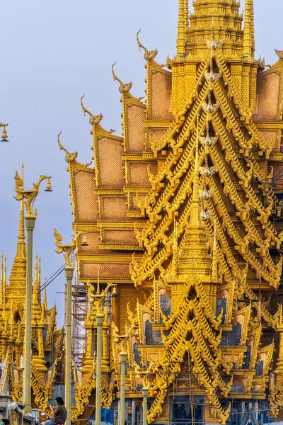 Estatua Buda Templo Lengua Tailandesa Wat Chan West Templo Buddhist —  Fotos de Stock