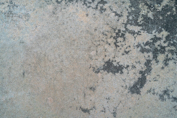 Grey Abstract old dirty dark cement wall background on ground texture.