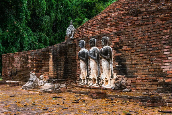 Oude Boeddha Figuren Sri Sukhot Tempel Een Oeroude Boeddhist Tempel — Stockfoto