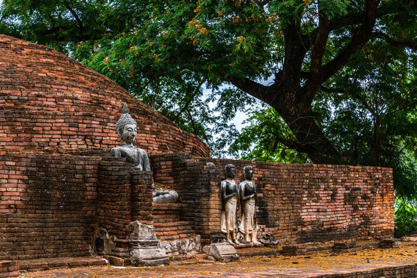 Стародавні Буддійські Фігури Храмі Sri Sukhot Стародавній Буддійський Храм Палаці — стокове фото