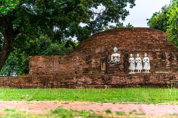 Starověké Buddha Postavy Chrámu Sri Sukhot Starobylý Buddhistický Chrám Chan — Stock fotografie