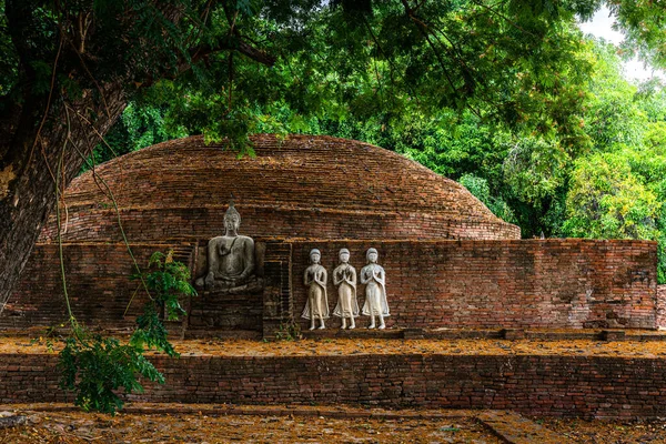 Figure Buddha Antiche Sri Sukhot Tempiale Tempiale Buddhista Antico Palazzo — Foto Stock