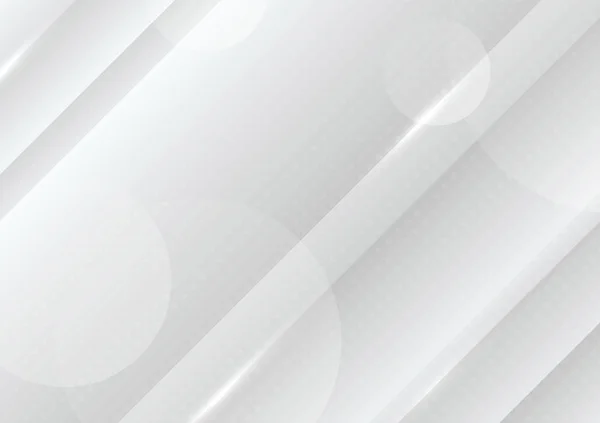 Gabarit Abstrait Dégradé Blanc Avec Fond Décoratif Géométrique Demi Ton — Image vectorielle