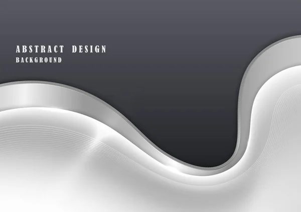 Modèle Élégant Abstrait Plaque Argent Design Avec Des Paillettes Illustration — Image vectorielle