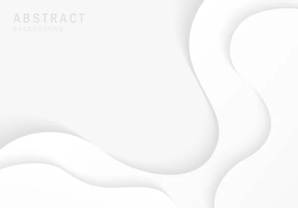 Abstract Gradient White Fluid Template Design Decorative Artwork Overlapping Minimal —  Vetores de Stock