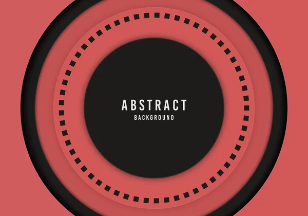 Modèle Abstrait Géométrie Cercle Noir Rose Design Illustration Décorative Minimal — Image vectorielle