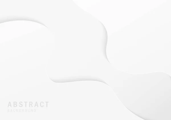 Abstract Gradient White Template Design Courved Decorative Artwork Overlapping Style — Stockvektor