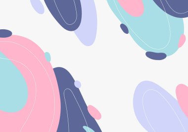 Soyut karalama tasarımı, dekoratif tasarım, minimal. Üst üste binen biçim şablonu dekoratif arkaplan. Vektör