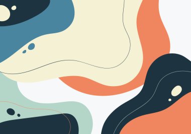 Renkli tarz dekoratif şablonun soyut karalamaları. Reklam için örtüşüyor, tasarım sanat geçmişi. Vektör