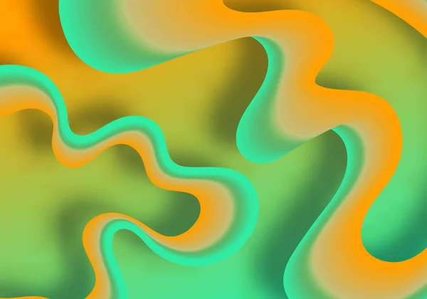 Abstrakte Linien Wellenförmigen Flüssigen Design Vorlage Dekoration Des Farbverlaufs Überlappende — Stockvektor