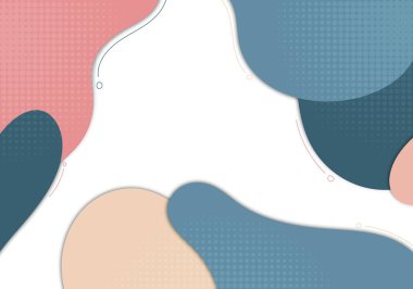 Abstract soft colors template design of free shape decorative. Overlapping style of artwork background. Vector