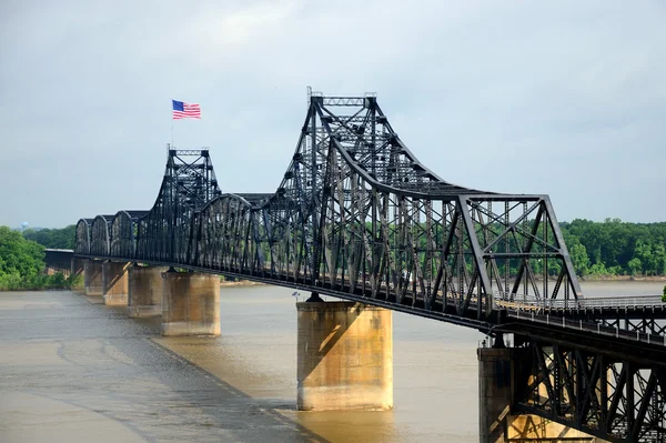 Mississippi železniční most — Stock fotografie