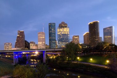 Houston gece manzarası