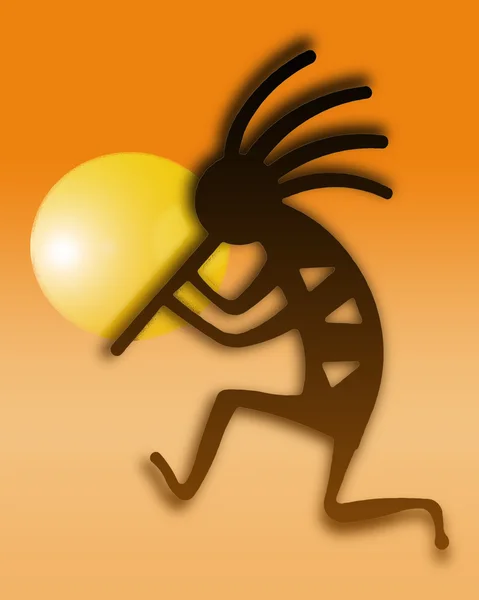 Kokopelli 댄스 — 스톡 사진