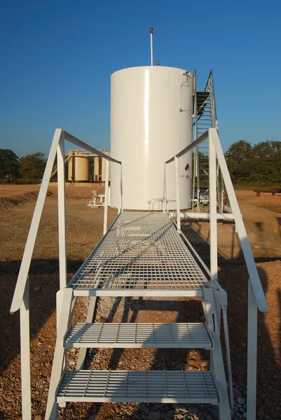 Catwalk View of an Oil Tank — Stock Photo, Image