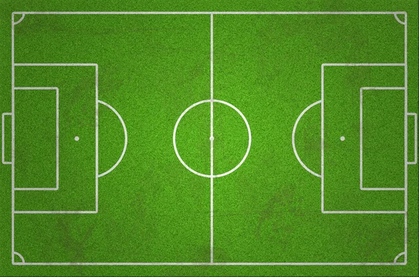 지저분한 녹색 축구장 — 스톡 사진