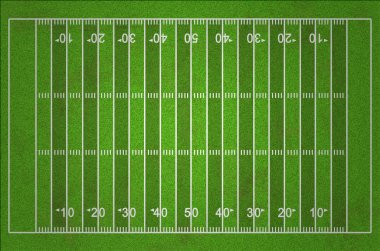karanlık ve aydınlık çim hatları ile eski Amerikan futbol sahası