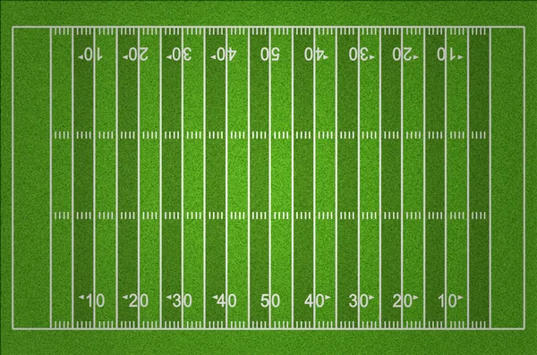 Americké fotbalové hřiště s tmavou a světlou trávou řádky Stock Snímky