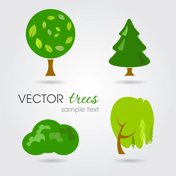 Vektorbäume sammeln — Stockvektor