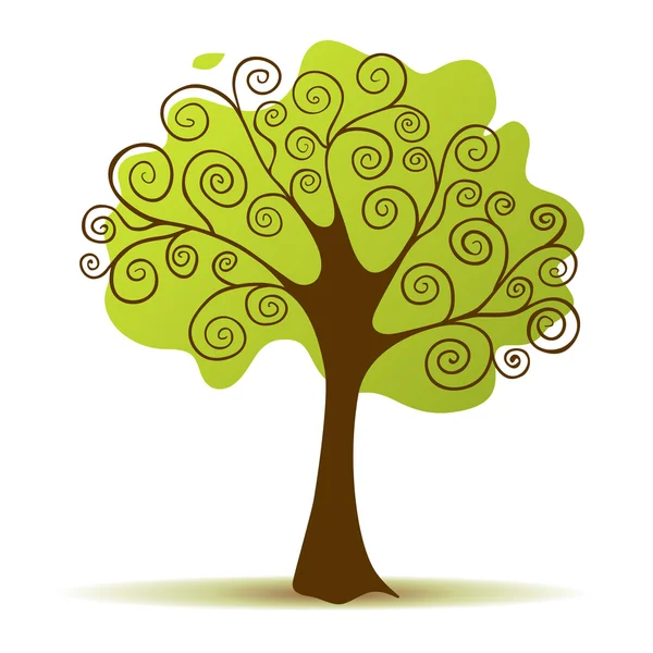 Árvore vetorial estilizada — Vetor de Stock