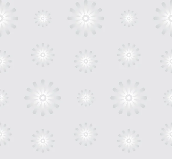 デイジーの花とのシームレスな灰色の背景 — ストックベクタ