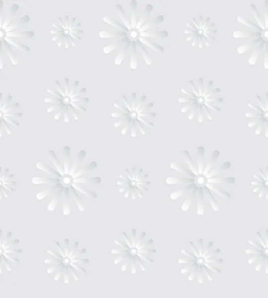 Fondo gris sin costuras con flores de margarita — Vector de stock