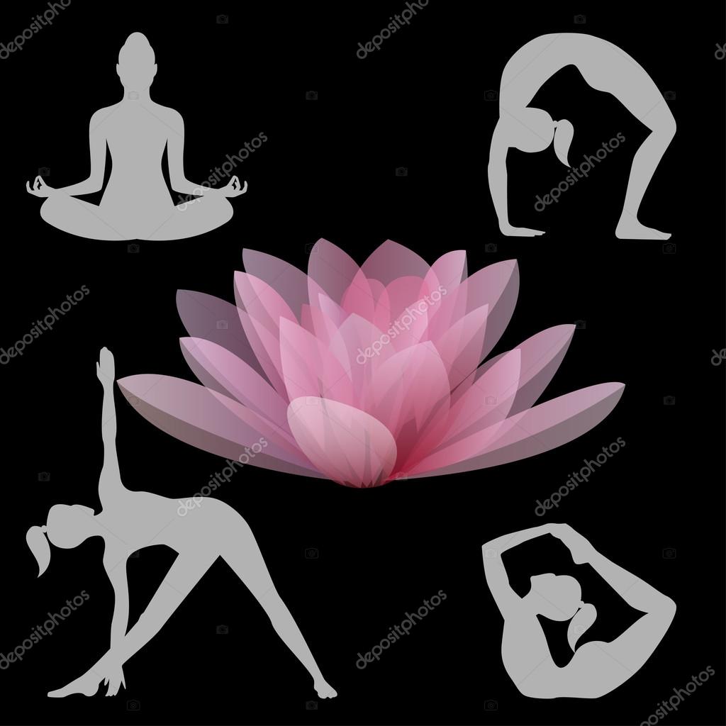 Namaste Yoga Pose & Lotus Flower - Vinyl Cut-out Sticker - Peace Resource  Project